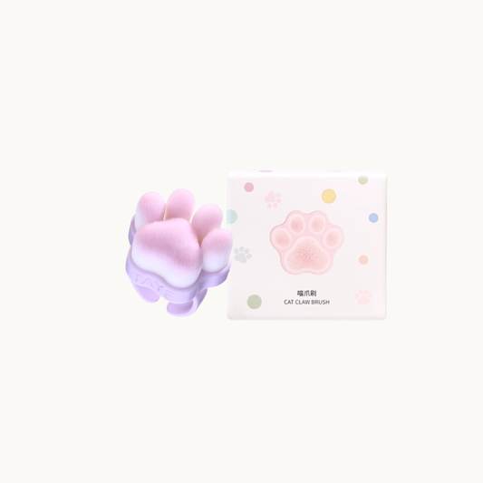 TAYE Meow Paw Brush blind box with pastel cat paw brushes in mint and lavender colors