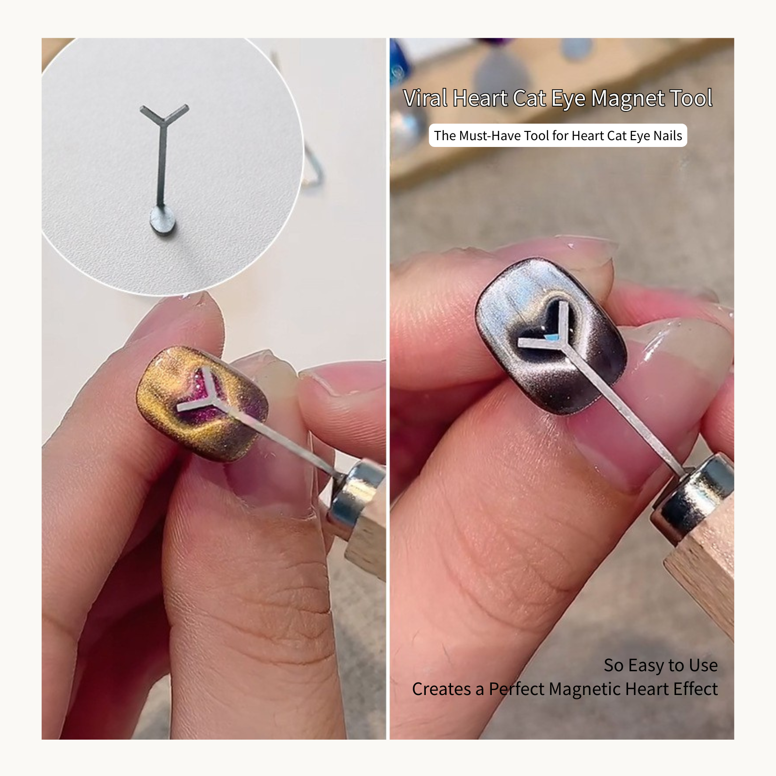 NF Select Heart Shape Cat Eye Nail Art Tool - image 3