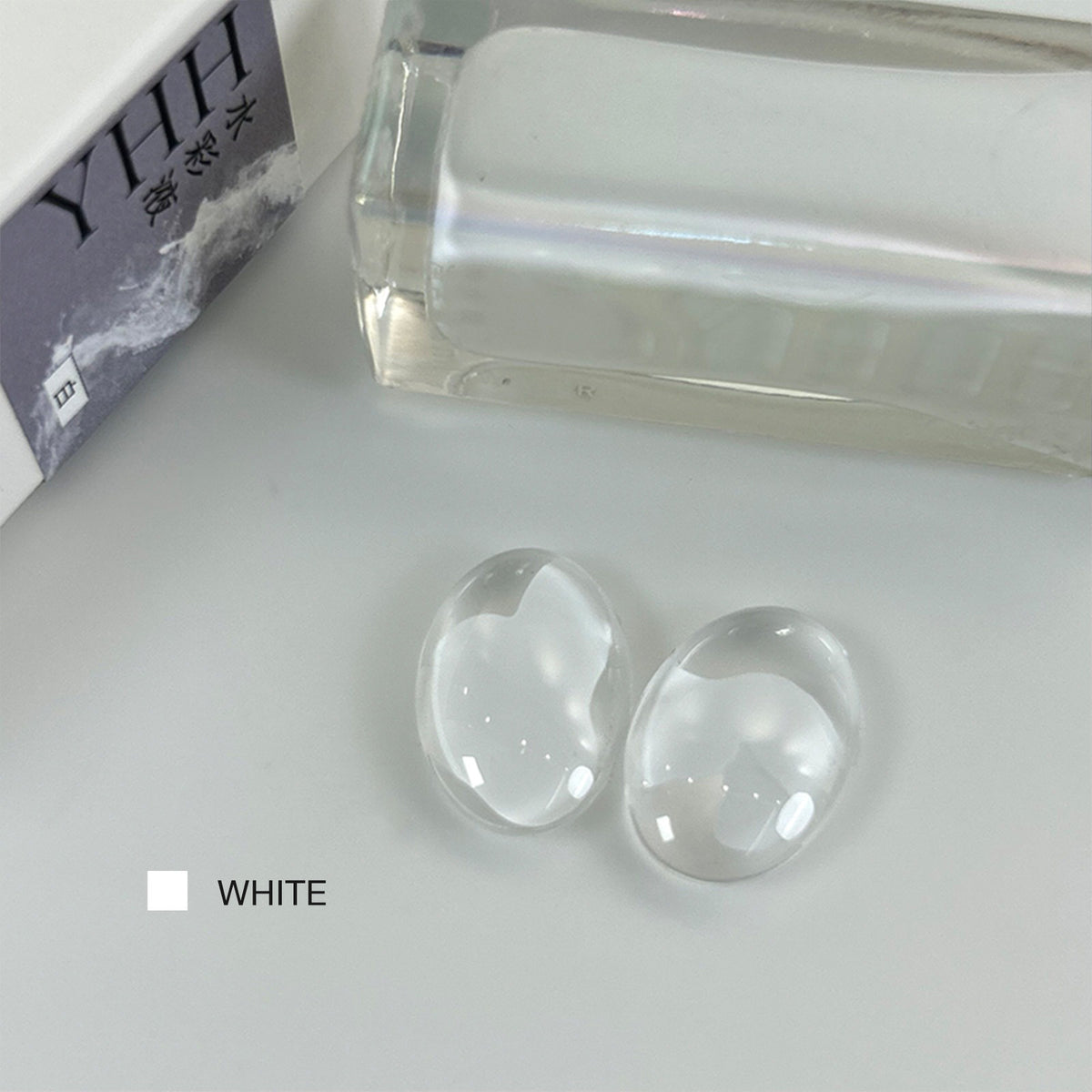 YHH blooming ink white watercolor nail ink swatch, air dry white blooming ink for cloud smoke gradient nail art design