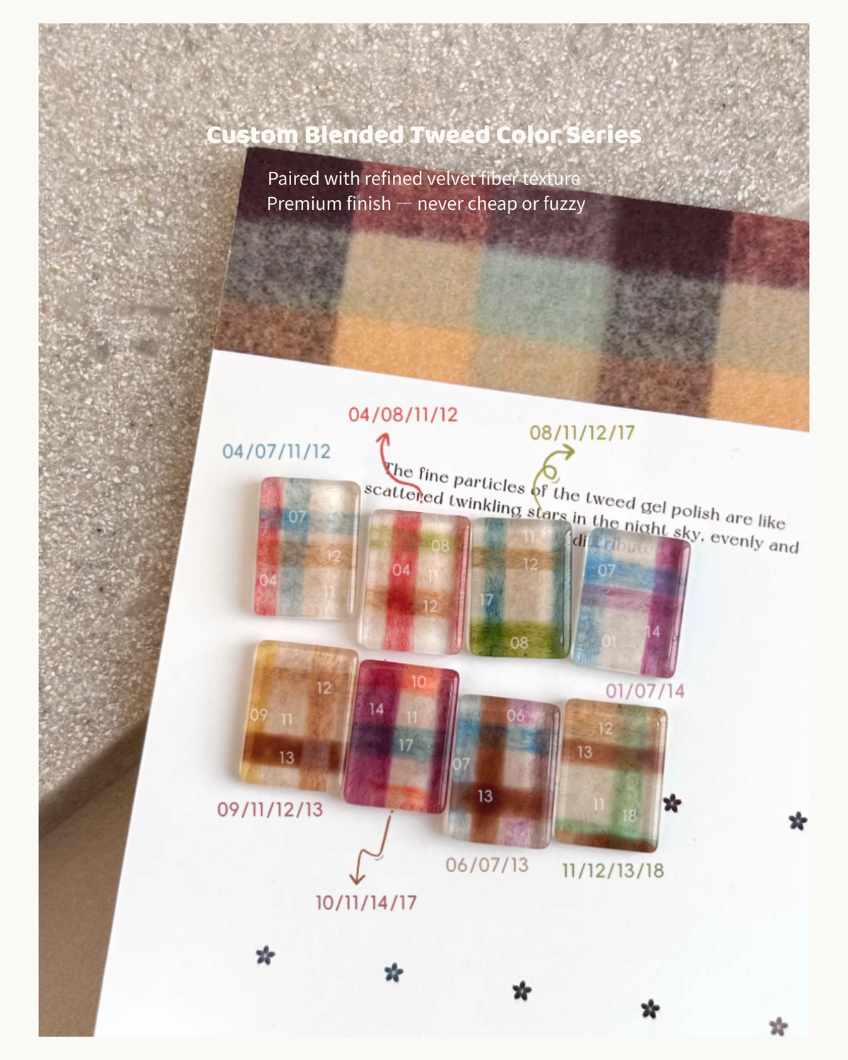YHH Velvet Fur & Fiber Texture Color Pot Gel custom blended color combinations