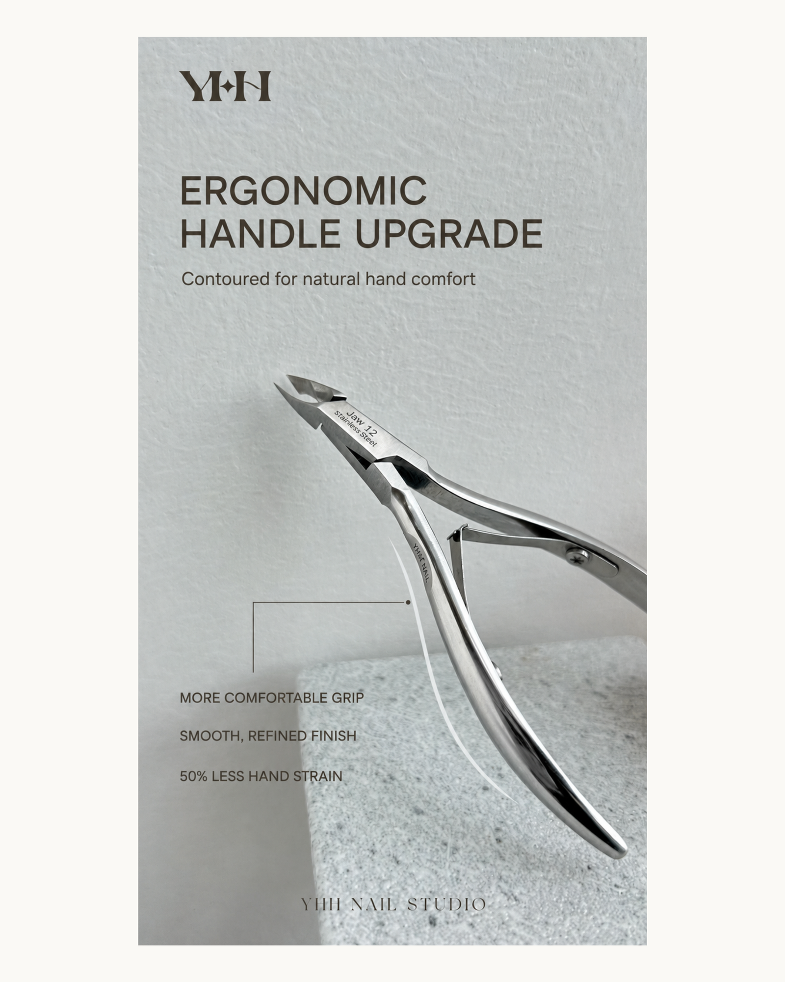 YHH Professional Stainless Steel Nail Cuticle Nippers - image 3