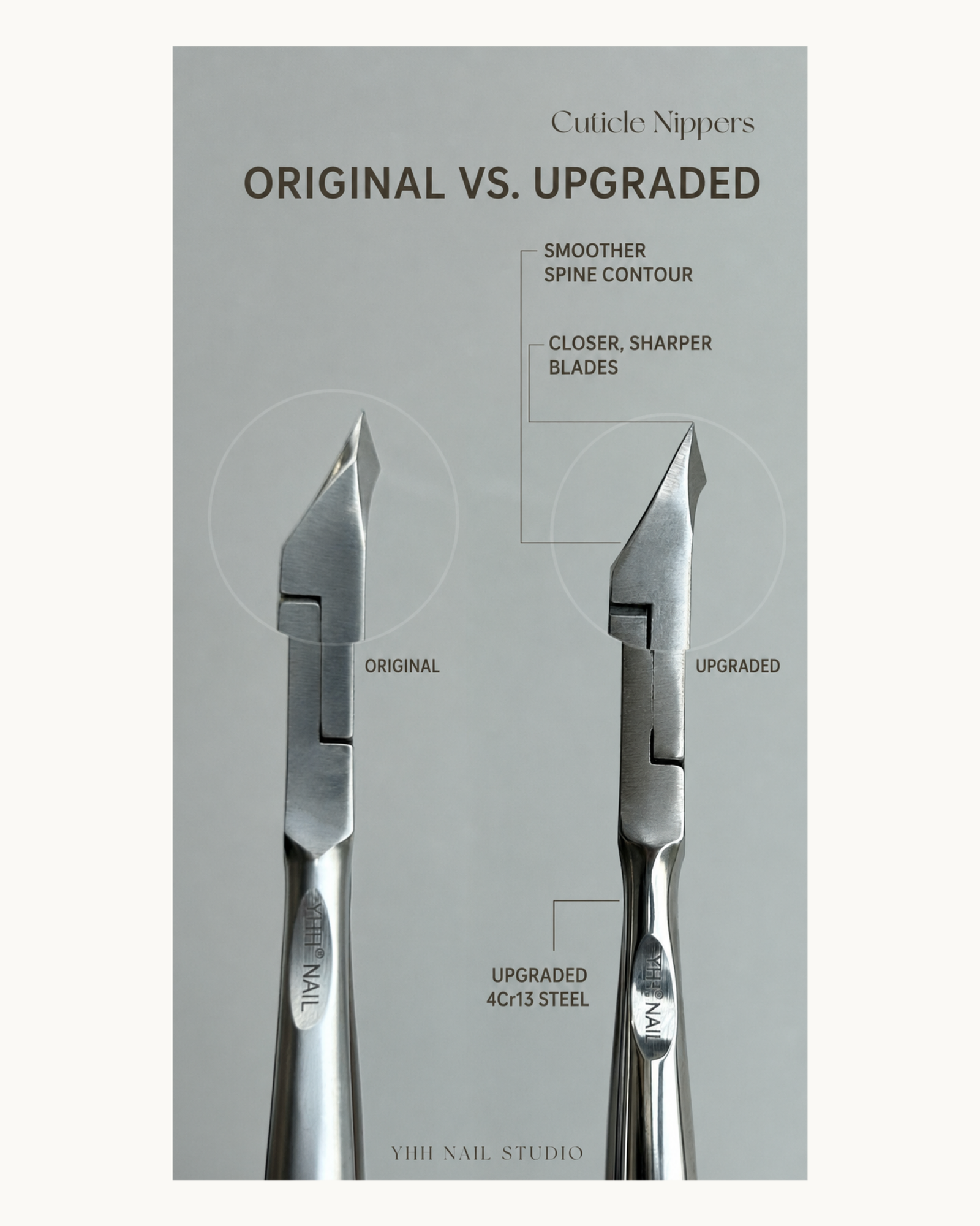 YHH Professional Stainless Steel Nail Cuticle Nippers - image 2