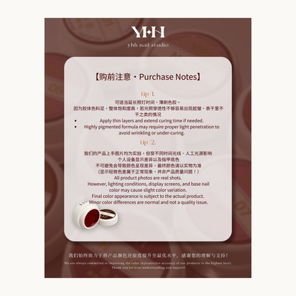 YHH 3.0 N Series professional nail color gel purchase notes, salon-grade HEMA free low allergy formula, proper curing tips for highly pigmented gel polish.