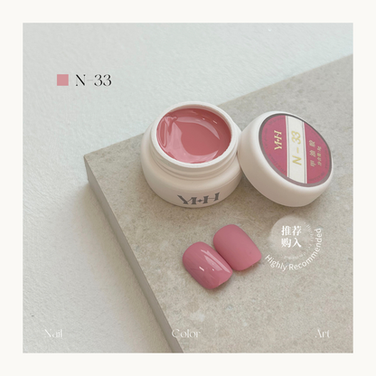 YHH N33 Twilight Rose dusty rose gel polish, professional pot color gel, EU compliant and low allergy nail system in Canada.