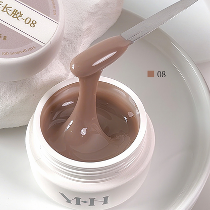 YHH Tinted Nude Builder Extension Gel 15g Shade 08 natural nude builder gel for overlays and extensions