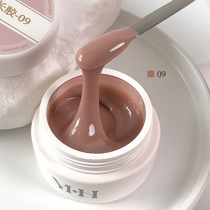 YHH Tinted Nude Builder Extension Gel 15g Shade 09 creamy nude builder gel texture