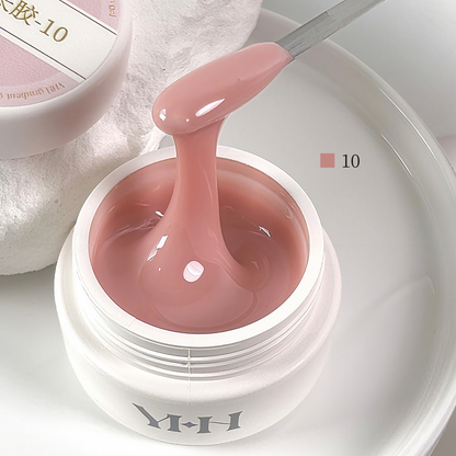 YHH Tinted Nude Builder Extension Gel 15g Shade 10 soft pink nude builder gel for structured nails