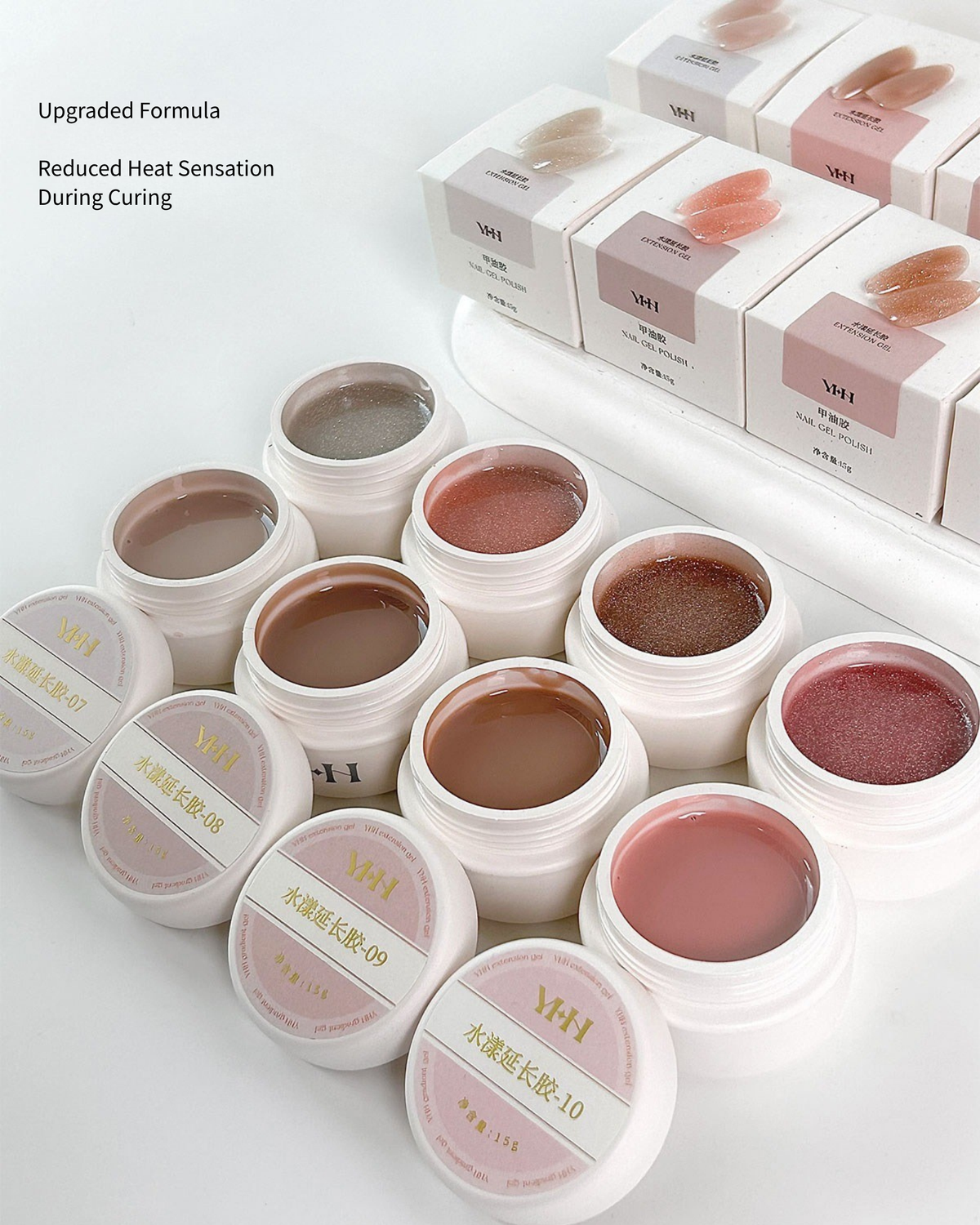 YHH Tinted Nude Builder Extension Gel 15g – 8 Shades【HEMA & TPO Free】 - image 6