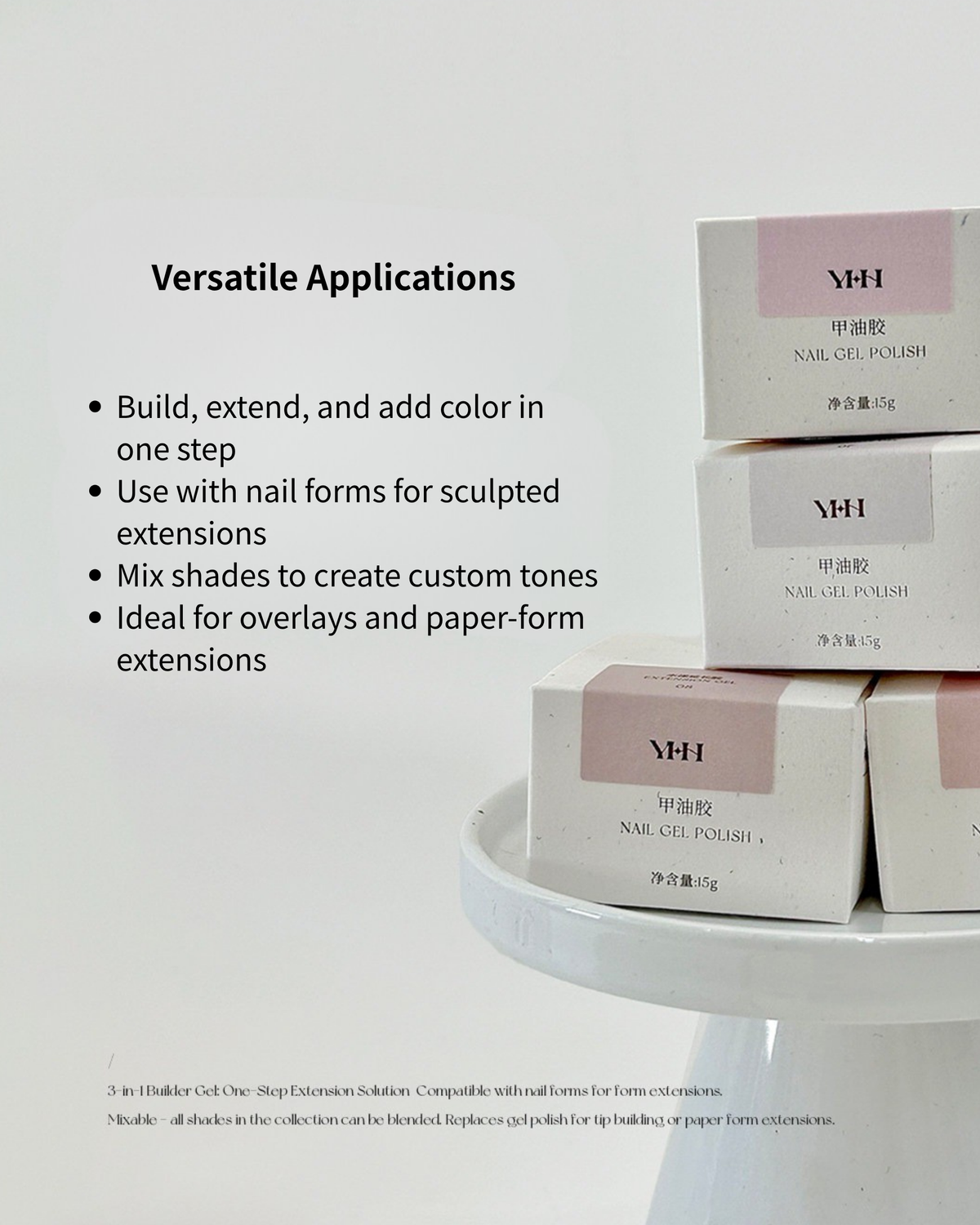 YHH Tinted Nude Builder Extension Gel 15g – 8 Shades【HEMA & TPO Free】 - image 5