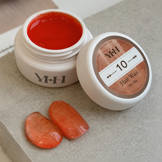 YHH velvet fiber texture nail gel shade #10 with bright-orange swatches