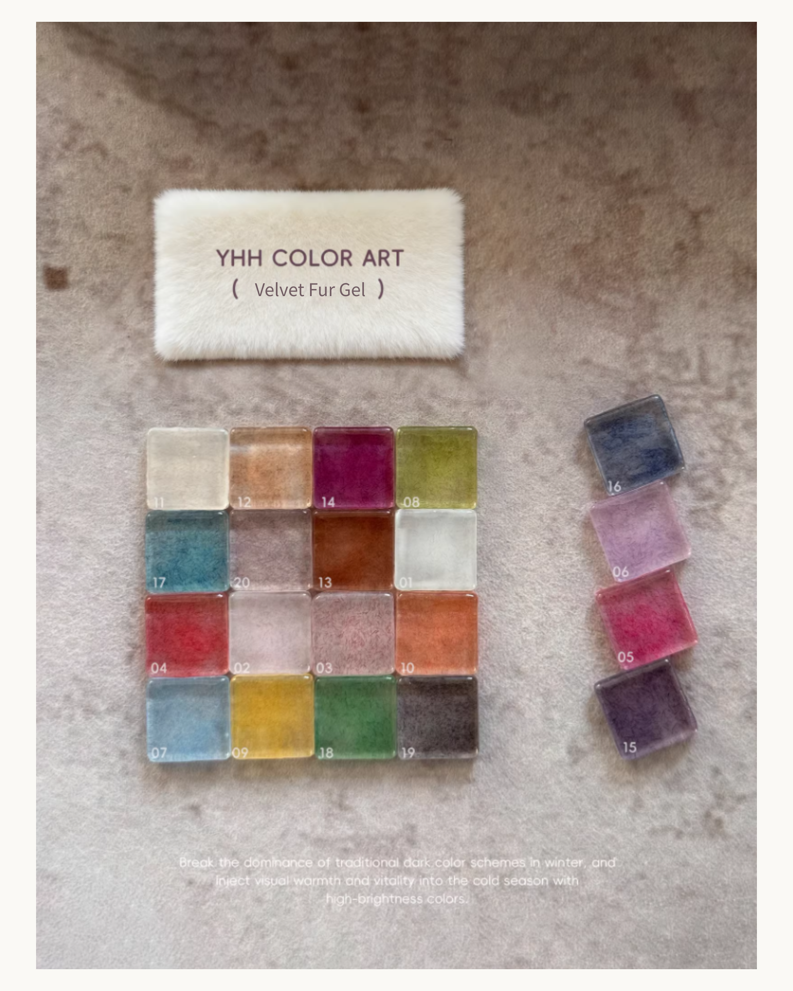 YHH Velvet Fur Texture Nail Gel Pot (#01–#20 Colors) - image 5