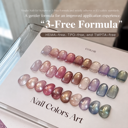 YHH Xinglan A21–A30 gel shade chart with formula information.