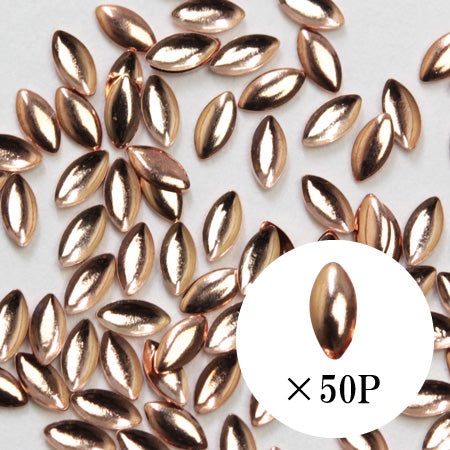 SHAREYDVA Leaf Pink Gold 1.5X3mm 50p