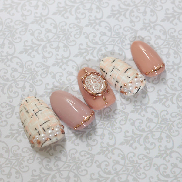 SHAREYDVA Leaf Pink Gold 1.5X3mm 50p