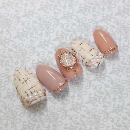 SHAREYDVA Leaf Pink Gold 1.5X3mm 50p