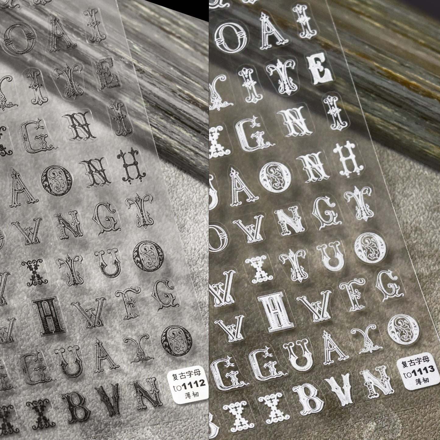 TOMONI Thin&Toughness Retro Alphabet Black #to1112