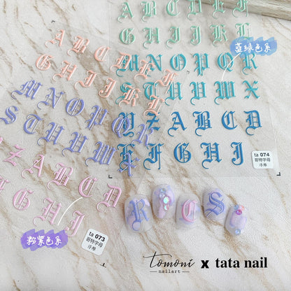 TOMONI Relief Gothic Alphabet #ta073