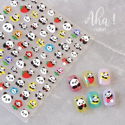 Aha! NailArt Sticker Panda 014