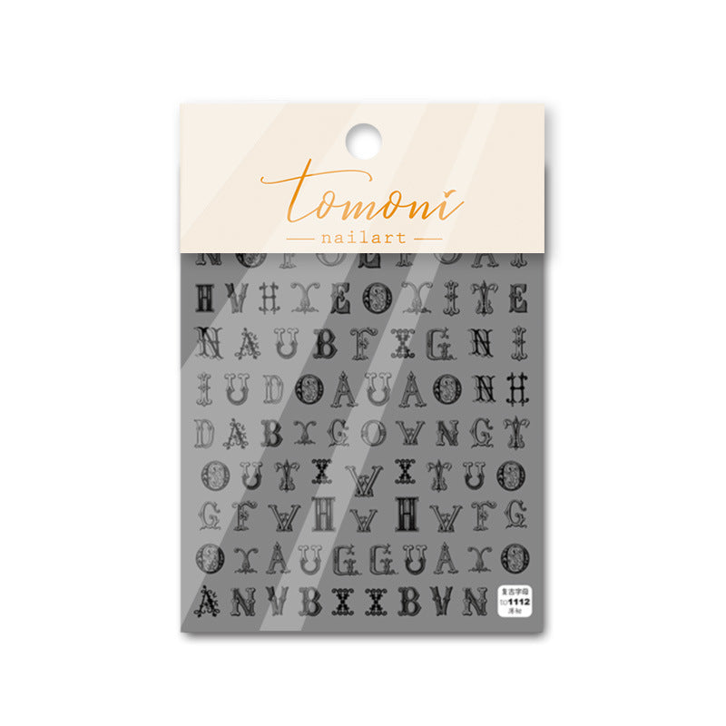 TOMONI Thin&Toughness Retro Alphabet Black #to1112