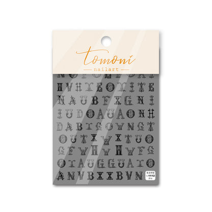 TOMONI Thin&Toughness Retro Alphabet Black #to1112
