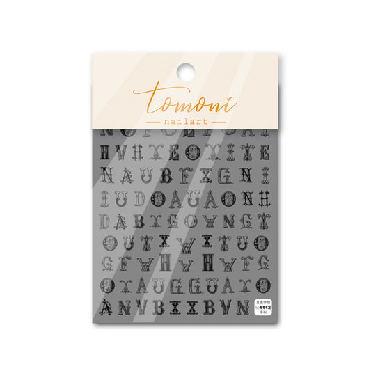 TOMONI Thin&Toughness Retro Alphabet Black #to1112