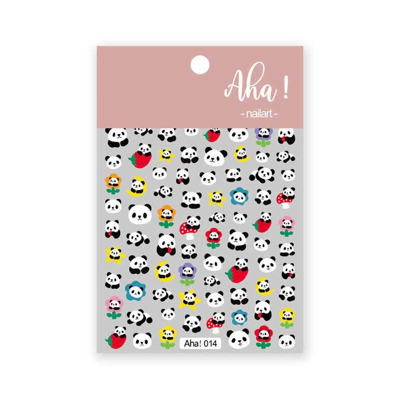 Aha! NailArt Sticker Panda 014