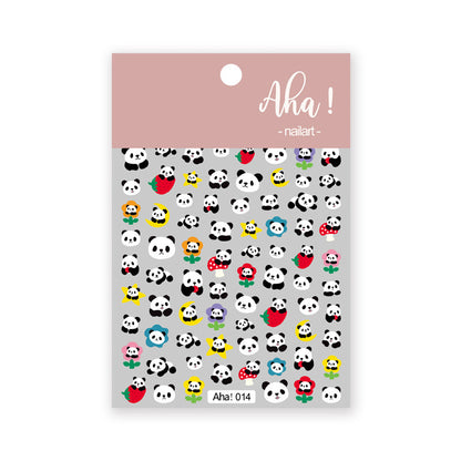 Aha! NailArt Sticker Panda 014