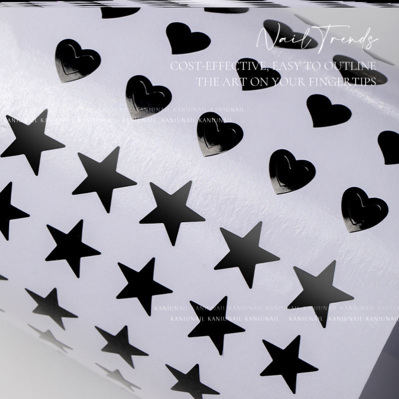 Airbrush Sticker Template Heart And Stars #1