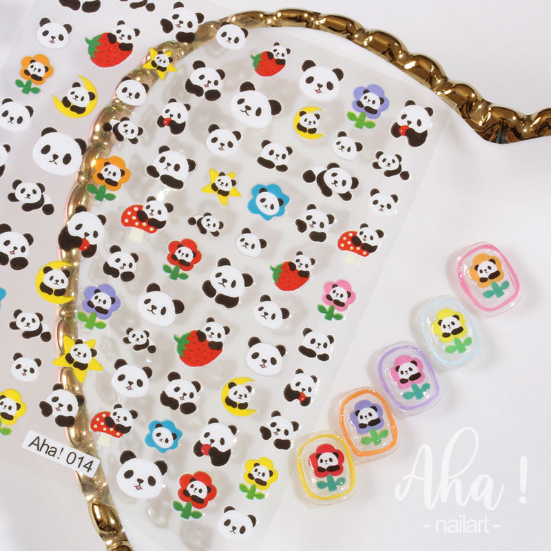 Aha! NailArt Sticker Panda 014