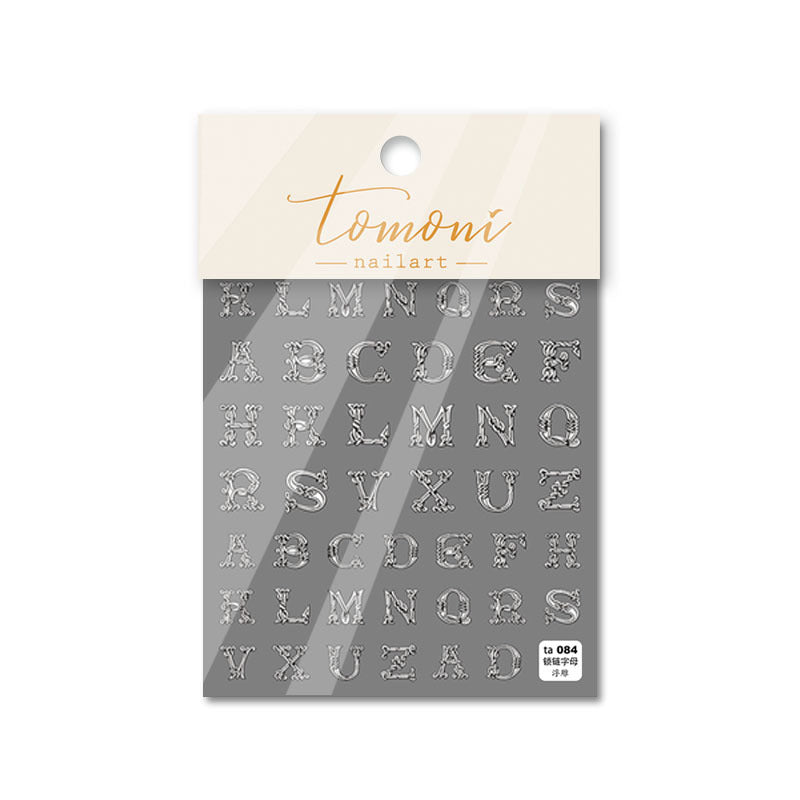 TOMONI Relief Iron Chain Alphabet #ta084
