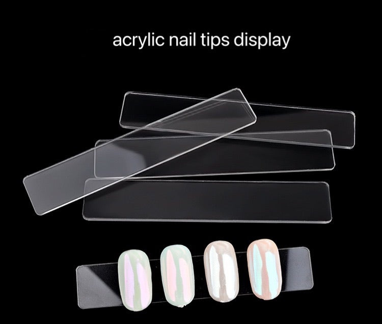 Clear Acrylic Nail Art Tips Display Line 10p
