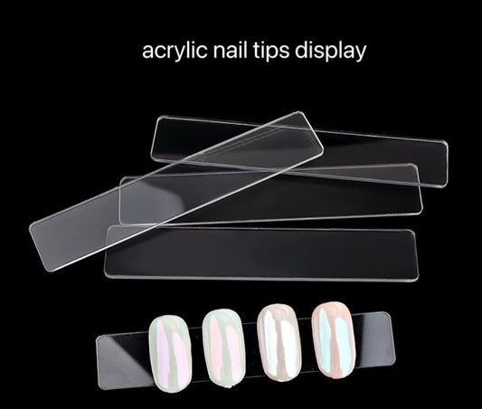 Clear Acrylic Nail Art Tips Display Line 10p