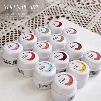YHH Patting Painting Pot Gel 5g jars arranged as the 56-colour collection.
